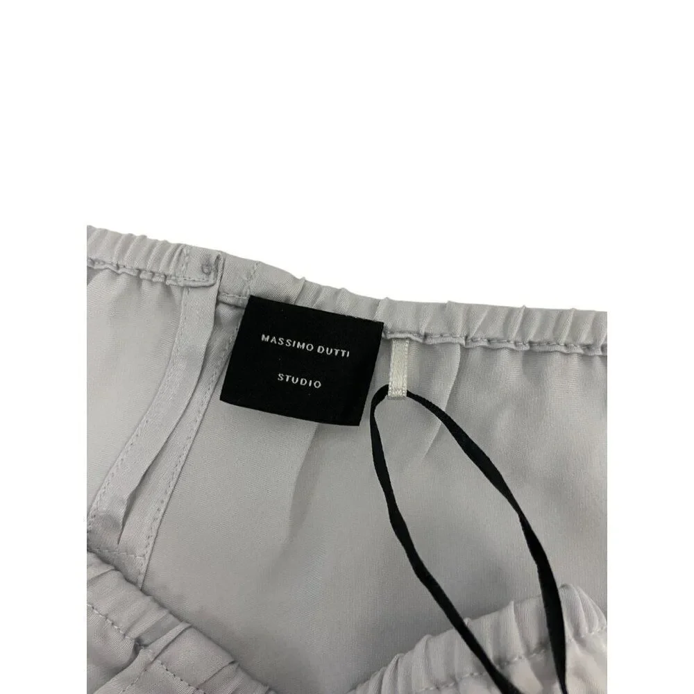 Massimo Dutti studio Women Skirt L Large Straight & Pencil Ice Gray 9338/952 NWT